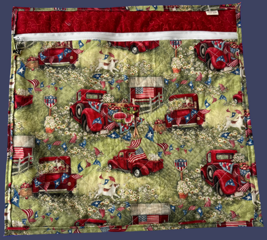 Extra Large Project Bag - Quilted Fourth of July