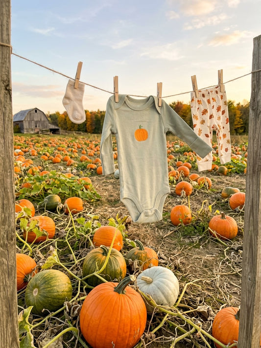 Long Sleeve Pumpkin Onesie