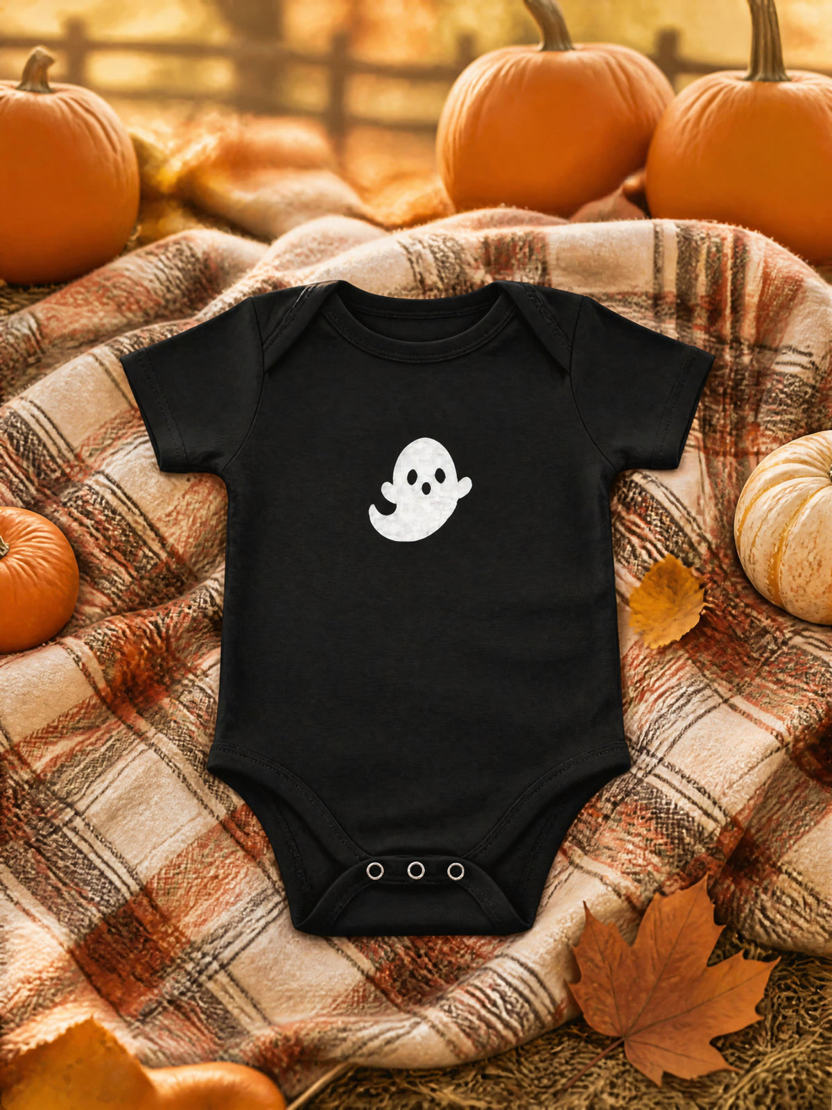Glow-In-The-Dark Ghost Long Sleeve Onesie