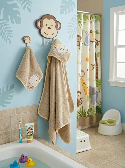 Monkey Peek-a-Boo Hooded Towel