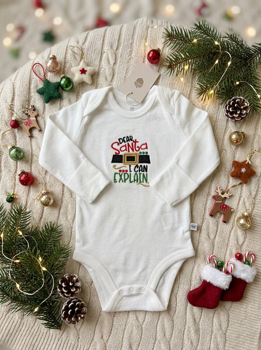 Santa I Can Explain - Long Sleeve Onesie