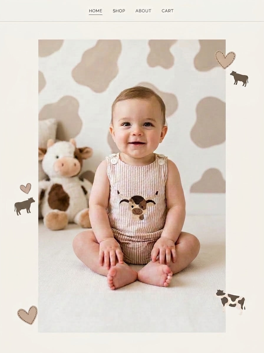 Baby Longhorn Striped Romper