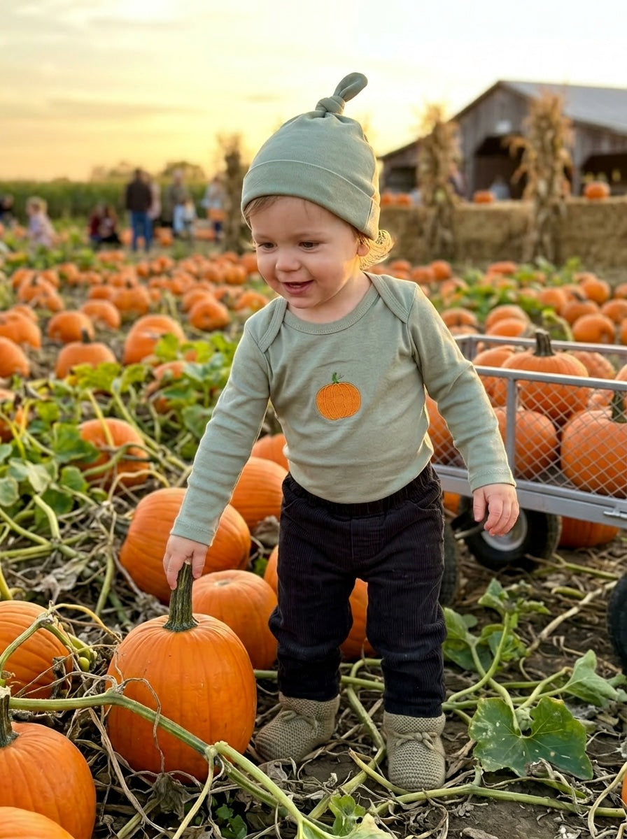 Long Sleeve Pumpkin Onesie